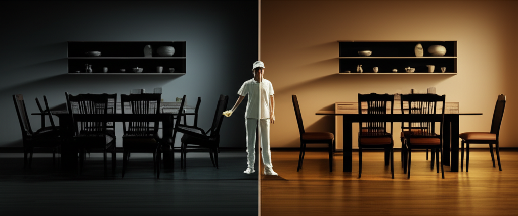 Professional Dining Room cleaning before and after